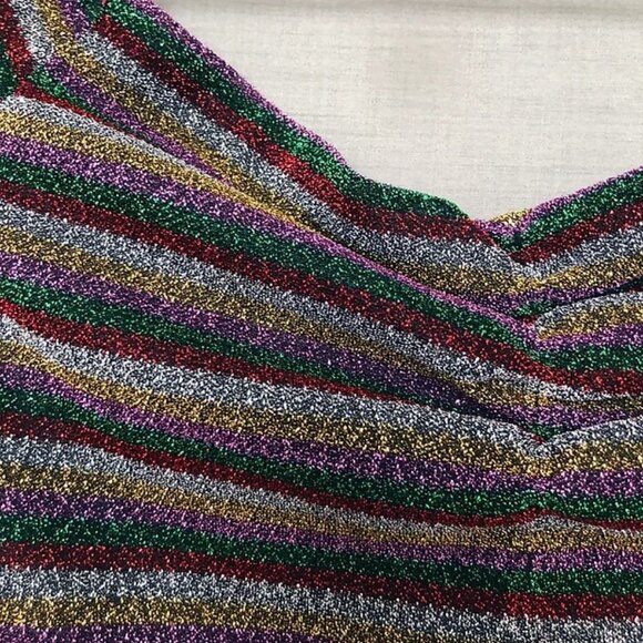 Glitter off-shoulder long sleeve bodysuit BNWT - Picture 6 of 12